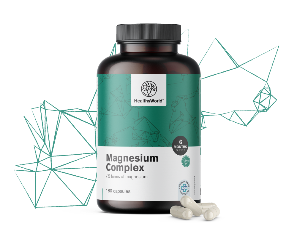 Магнезиев комплекс, 180 капсули - HealthyWorld.bg
