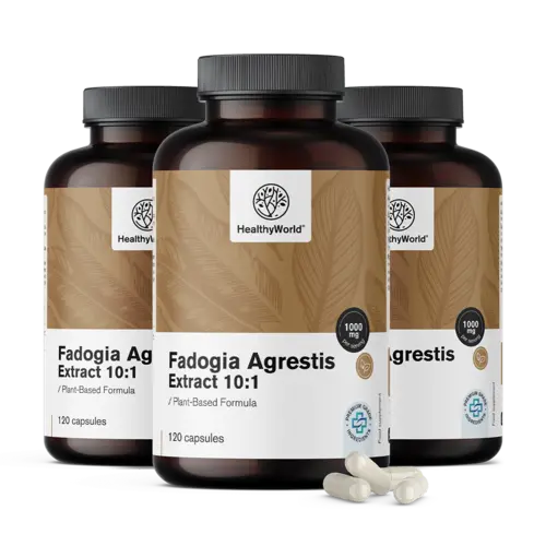 3x Fadogia Agrestis 1000 мг, общо 360 капсули