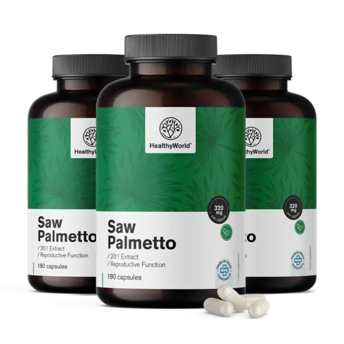 3x Saw Palmetto – Палма-джудже 320 мг, общо 540 капсули