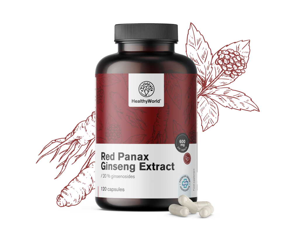 Red Panax Ginseng - екстракт от червен женшен 600 мг