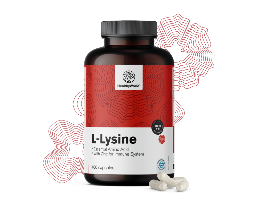 L-лизин 1000 мг, 400 капсули - HealthyWorld.bg