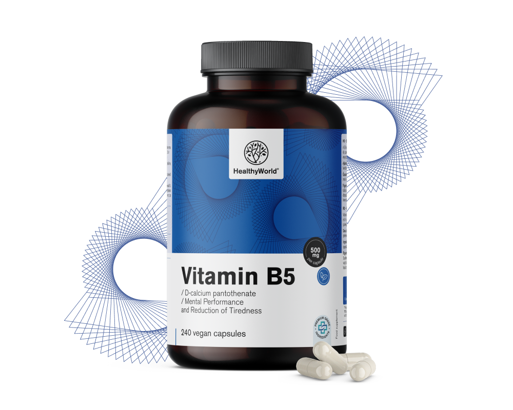 Витамин В5 500 мг, 240 капсули - HealthyWorld.bg
