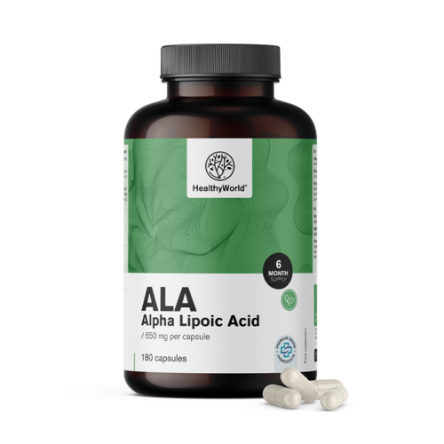 ALA – алфа липоева киселина 650 мг, 180 капсули